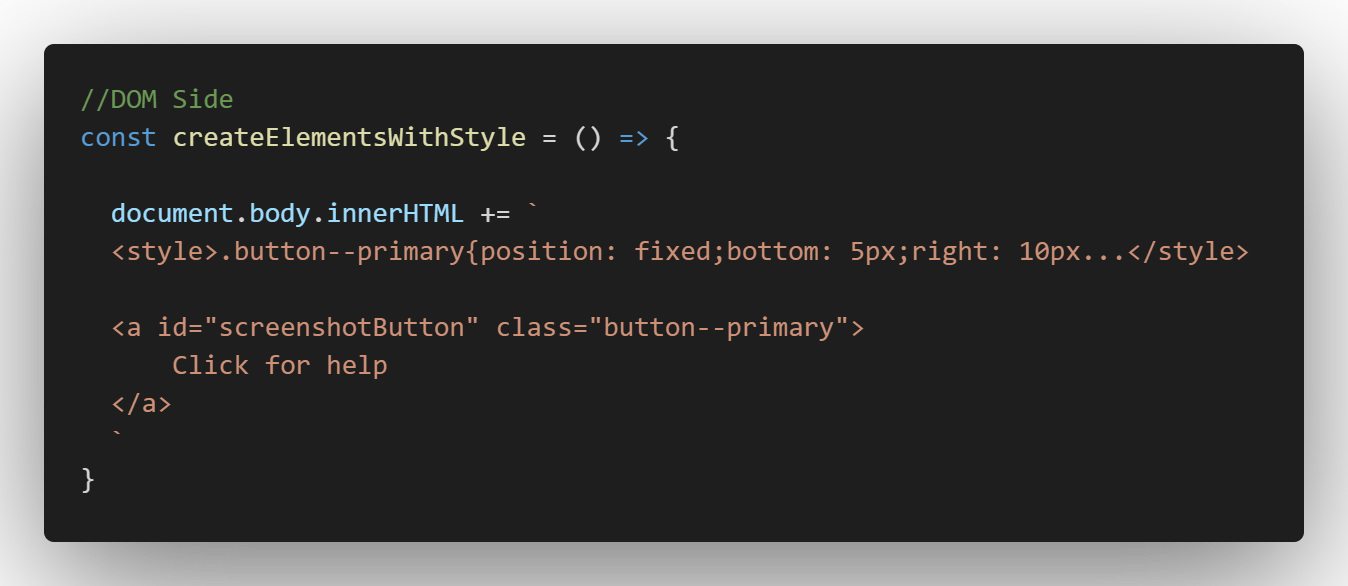 Requirements CDN screenshoot code